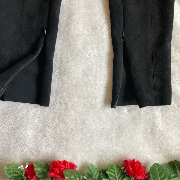 Zara Basic Black Suede Skinny Pants XS - Picture 5 of 9